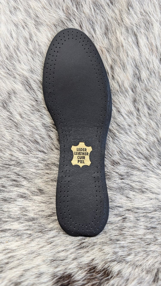 Europa Black Leather Insole