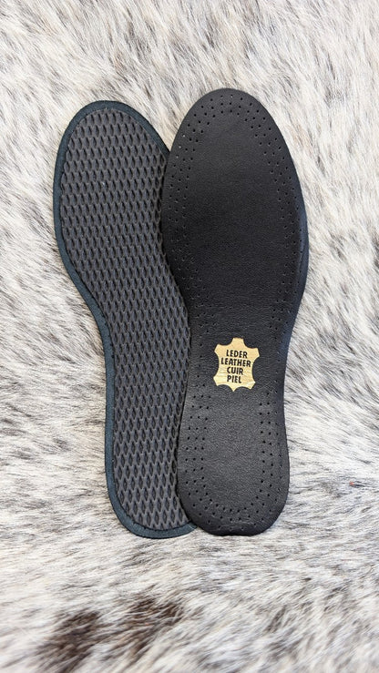 Europa Black Leather Insole