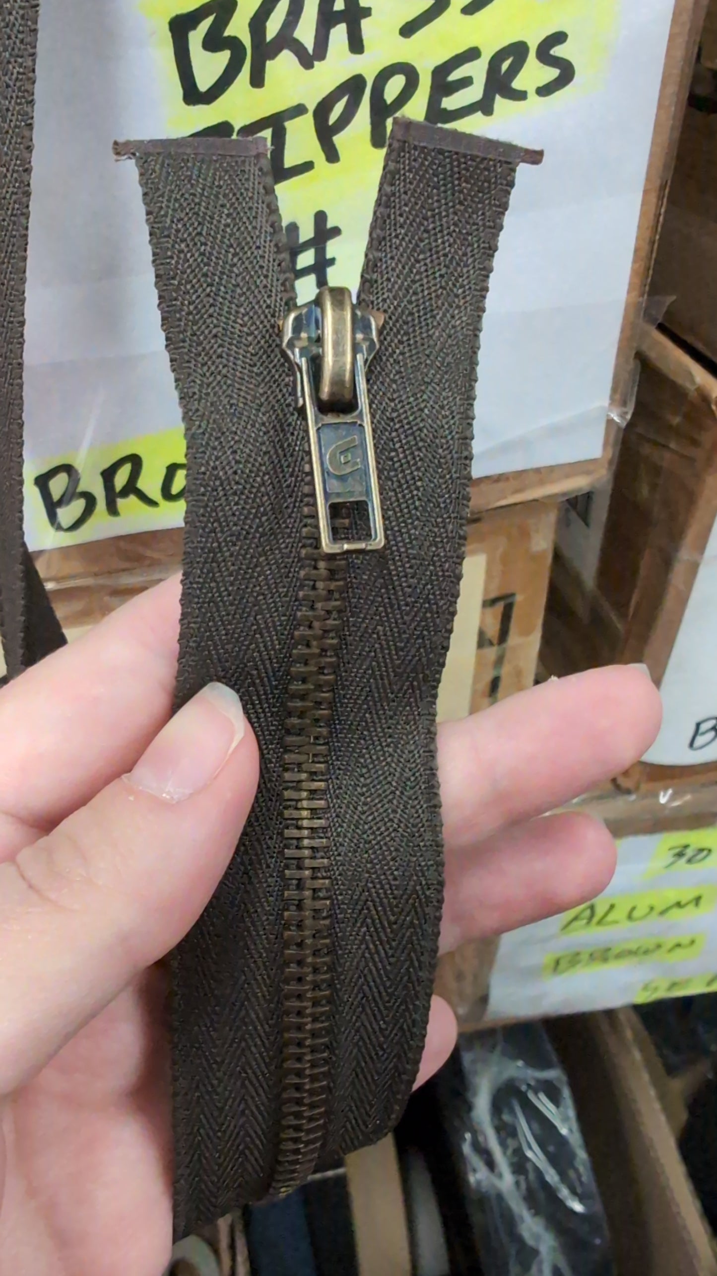 #5 Antique Brass Zipper