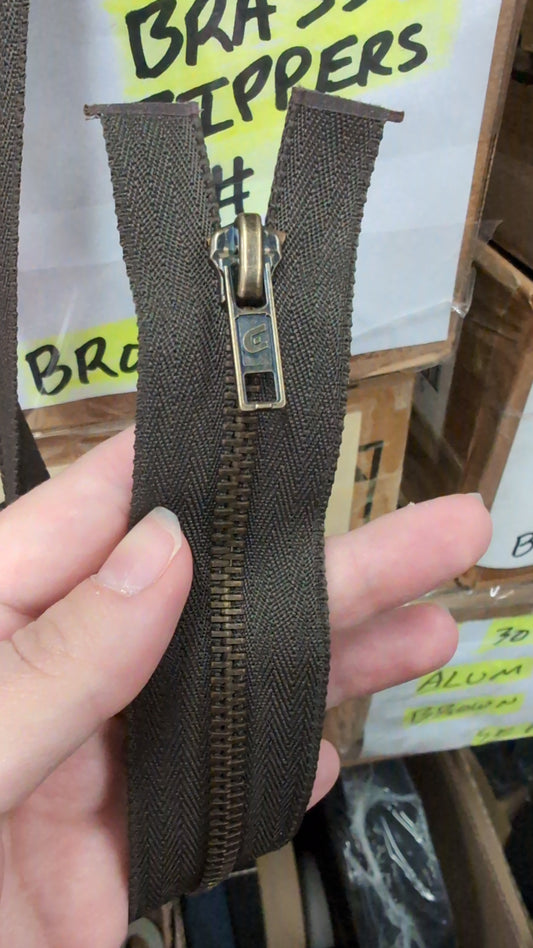 #5 Antique Brass Zipper